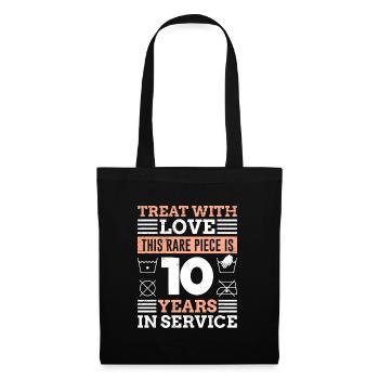 10 ans de service 10 ans de service - Sac en tissu - noir - Devant