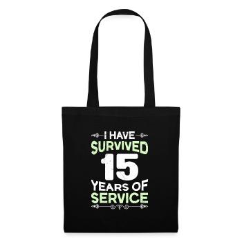 Service anniversary 15 years company anniversary - Tote Bag - black - Front