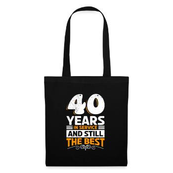 40 Jahre Arbeit Dienstjubiläum 40 Jahre - Stoffbeutel - Schwarz - Vorne