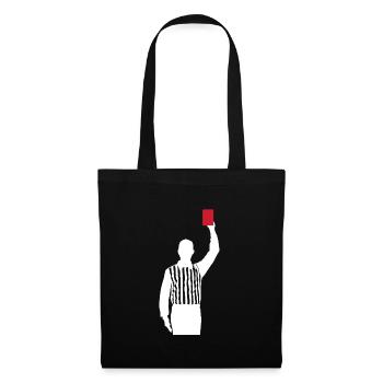 Carton rouge de l’arbitre Shiri faute - Sac en tissu - noir - Devant