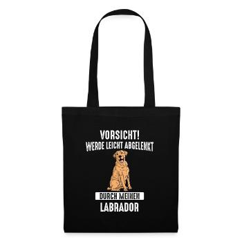 Labrador Hund - Stoffbeutel - Schwarz - Vorne