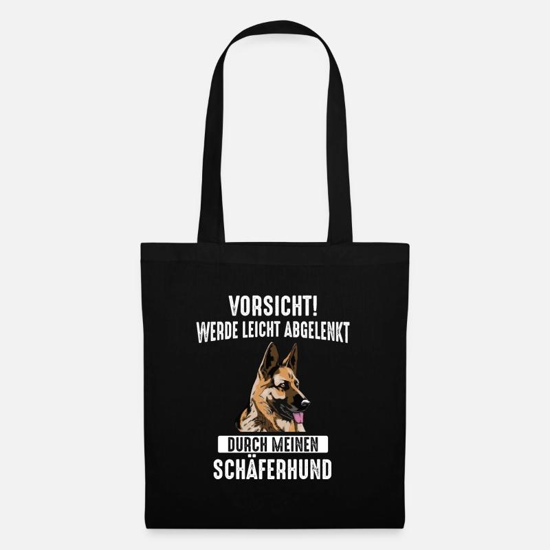 Deutscher Schäferhund Hund - Stoffbeutel - Schwarz