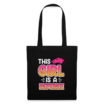 Arbitre féminine Schiri - Sac en tissu - noir - Devant