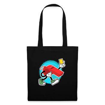 Sifflet de l’arbitre avec carton jaune Shiri - Sac en tissu - noir - Devant