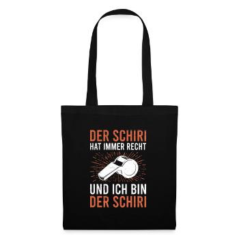 Schiedsrichter hat immer Recht - Stoffbeutel - Schwarz - Vorne