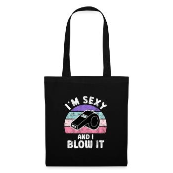 Je suis sexy et je le souffle SChiedsrichterin - Sac en tissu - noir - Devant