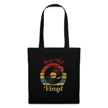 Depuis 1952 Vinyl Retro Vintage Music - Sac en tissu - noir - Devant