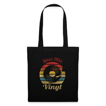Depuis 1954 Vinyl Retro Vintage Music - Sac en tissu - noir - Devant