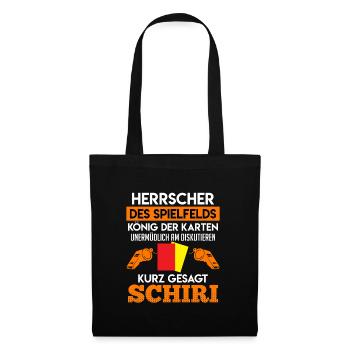 Schiri Herrscher des Spielfelds König - Stoffbeutel - Schwarz - Vorne