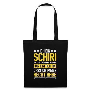 Schiedsrichter hat immer Recht Schiri Spruch - Stoffbeutel - Schwarz - Vorne