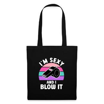 Je suis sexy et je le souffle SChiedsrichterin - Sac en tissu - noir - Devant