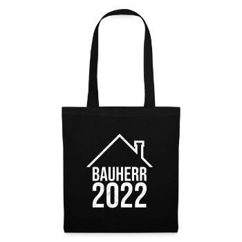 Bauherr 2022 Eigenheim - Stoffbeutel - Schwarz - Vorne