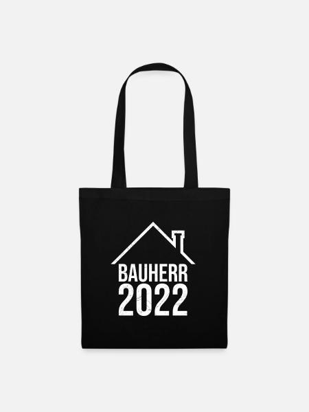 Bauherr 2022 Eigenheim - Stoffbeutel - Schwarz