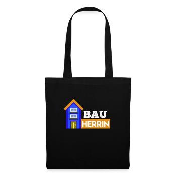 Bauherrin Eigenheim Hausbauer - Stoffbeutel - Schwarz - Vorne