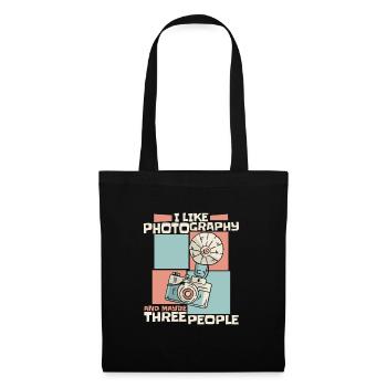 Photographie Caméra Photographe Photo Cameraman - Sac en tissu - noir - Devant