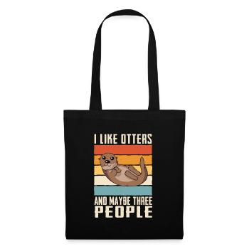 Otter Sea Otter - Tote Bag - black - Front