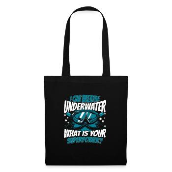 Plongeur plongeur plongeur plongeur océan - Sac en tissu - noir - Devant