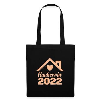 Bauherrin 2022 - Stoffbeutel - Schwarz - Vorne