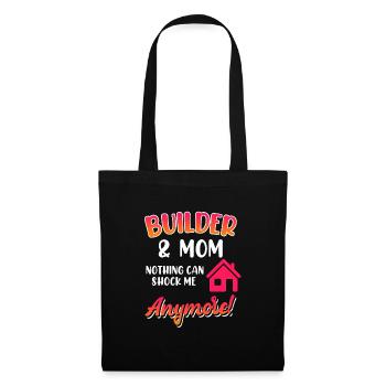 Constructeur et maman Maison - Sac en tissu - noir - Devant
