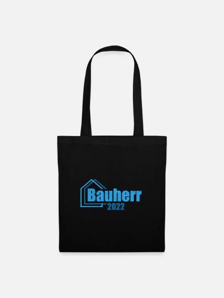 Bauherr 2022 Eigenheim - Stoffbeutel - Schwarz