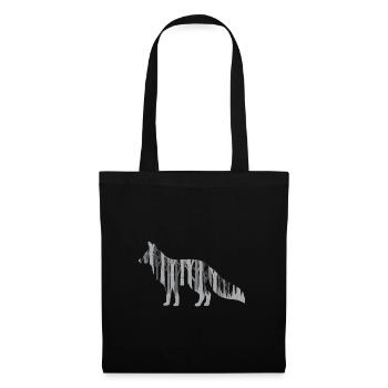 Forêt de renards - Sac en tissu - noir - Devant