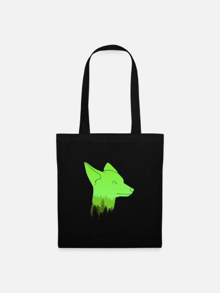 Fuchskopf Fuchs - Stoffbeutel - Schwarz