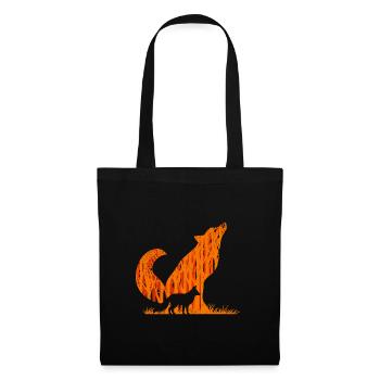 Fox Silhouette Fox Forest Hunter - Tote Bag - black - Front