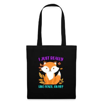 J’aime beaucoup les renards renards enfants - Sac en tissu - noir - Devant
