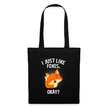 I just like foxes, ok? Children Fox - Tote Bag - black - Front