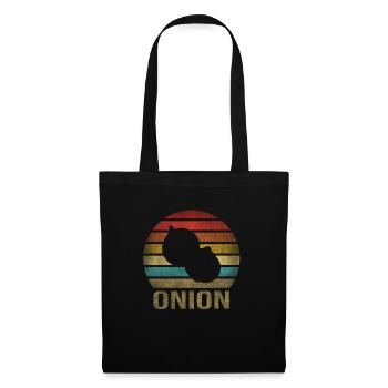 Onion Vegetables Retro Sunset Vintage - Tote Bag - black - Front