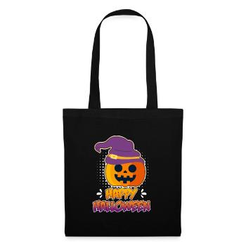 Halloween Citrouille Joyeux Halloween - Sac en tissu - noir - Devant