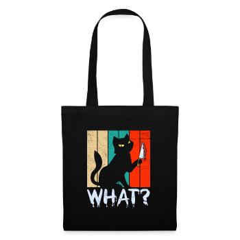Creepy Killer Halloween Cat - Tote Bag - black - Front