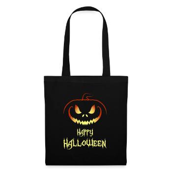 Masque de citrouille Halloween - Sac en tissu - noir - Devant
