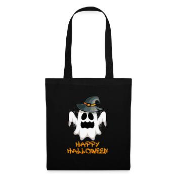 Happy Geister Halloween - Stoffbeutel - Schwarz - Vorne