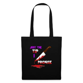 Couteau tueur en série Halloween - Sac en tissu - noir - Devant