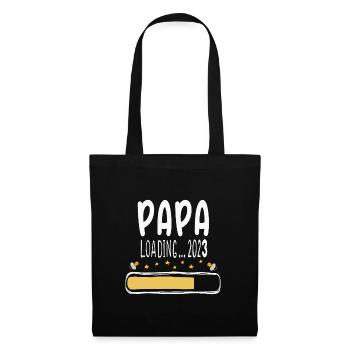 Papa 2023 is Loading - Stoffbeutel - Schwarz - Vorne