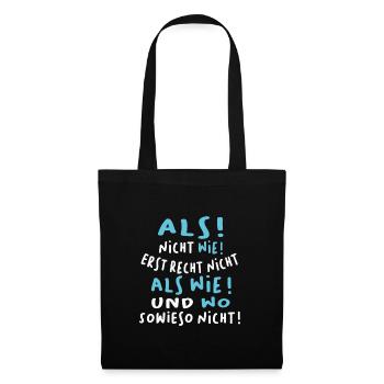 Grammatik Deutsch Lehrer und Lehrerin - Stoffbeutel - Schwarz - Vorne