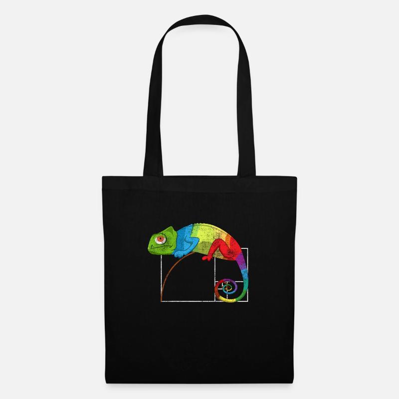 Fibonacci Jour Nombre d’Or Math Caméléon - Sac en tissu - noir