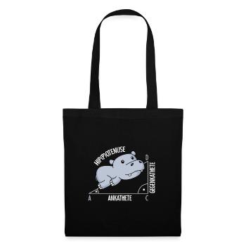 Mathématiques Hippotenuse mathématiques amusantes - Sac en tissu - noir - Devant