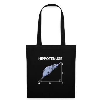 Math Hippo Professeur de mathématiques Hippotenuse - Sac en tissu - noir - Devant