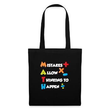 Mistakes allow Thinking to happen Mathematics - Tote Bag - black - Front
