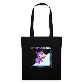 Hypoténuse Hippoténouse Math - Sac en tissu - noir - Devant