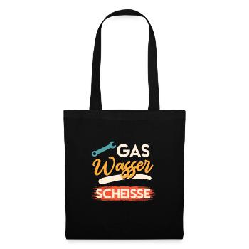 Gas Wasser Scheiße - Stoffbeutel - Schwarz - Vorne