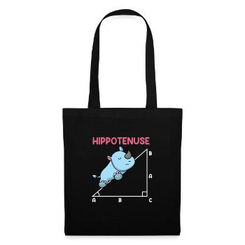 Hypoténuse Hippopotence Math - Sac en tissu - noir - Devant