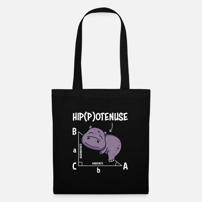 Mathelehrer Hippotenuse Mathematik - Stoffbeutel - Schwarz