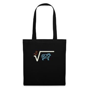 Racine de canard de vache - Sac en tissu - noir - Devant