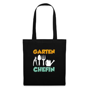 Garten Chefin Gärtnerin Damen Garten - Stoffbeutel - Schwarz - Vorne