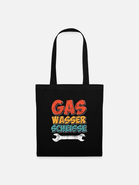 Gas Wasser Scheiße - Stoffbeutel - Schwarz