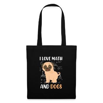 J’adore les mathématiciens en mathématiques et les vadrouilles de chien - Sac en tissu - noir - Devant