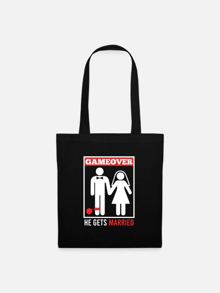 Game over - Husband Groom Jungesellenabschied - Tote Bag - black